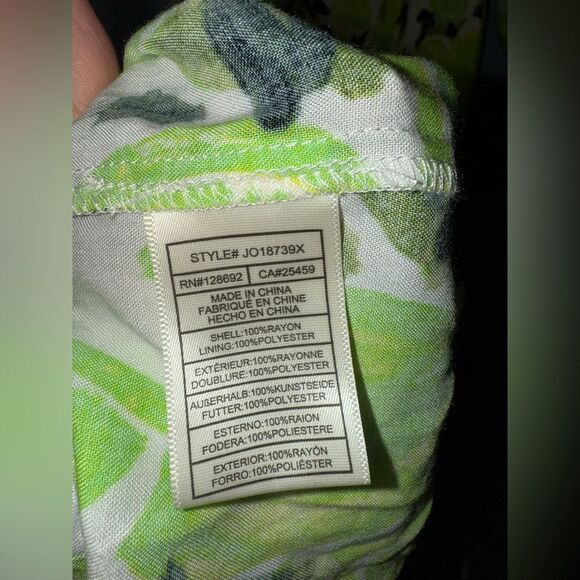 Steve Madden Sunny Lime Print Challis Midi Dress Women’s Size Medium NWOT - Picture 6 of 8